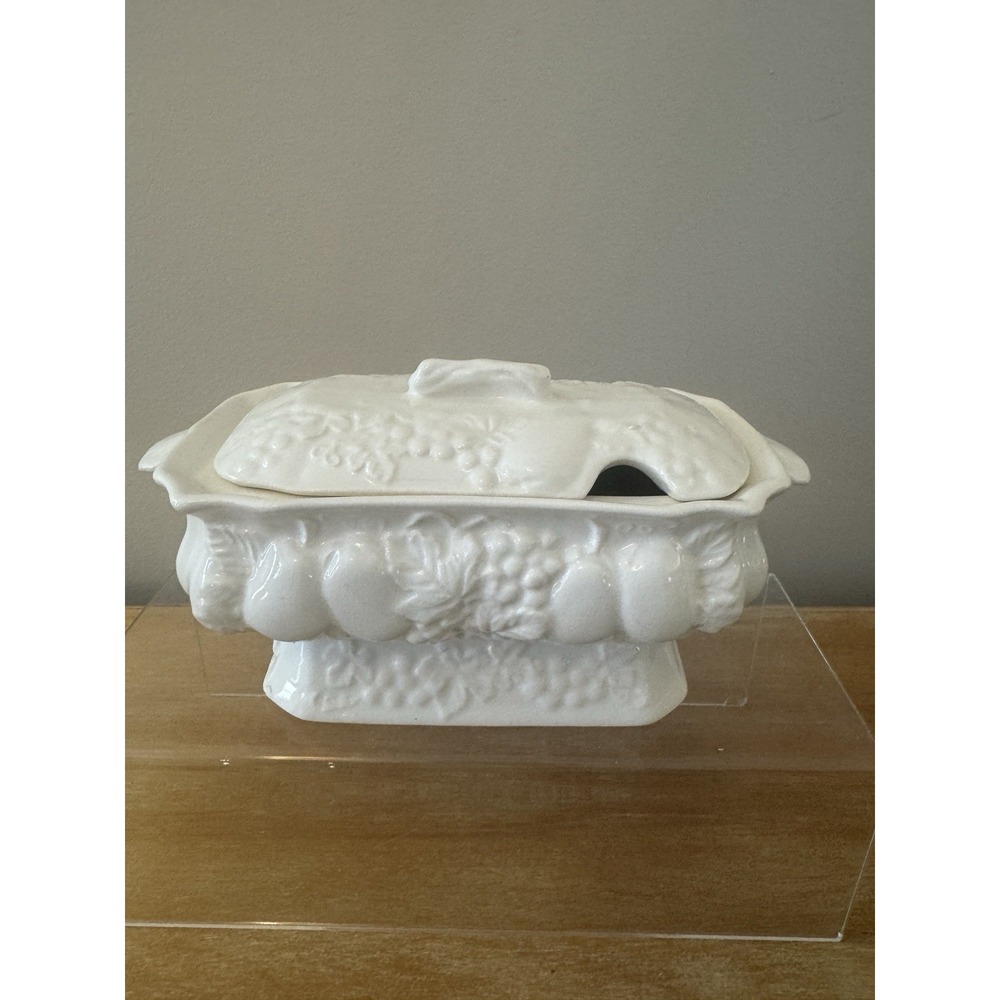Vintage Electric Gravy Boat Sauce Warmer Fruit And Vine Design With Cord Tested